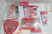 Valentines Baking Set-Wilton Cookie Pops, Bags, Treat Boxes, Cookie Bags,Doilies