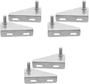 OSALADI 3sets Stainless Steel Freezer Hinge Replacement Upright Fridge Hinge Small Chest Freezer Folding for Refrigerator 2pcs*3