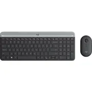 Logitech MK470 Keyboard & Mouse - USB Wireless RF - Keyboard/Keypad Color: Graphite - USB Wireless RF - Optical - 1000 dpi - 3 Button - Scroll Wheel