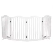 Wooden Pet Gate Dog Fence Safety White