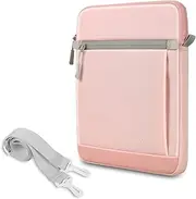 SIMTOP Tablet Sleeve 11 inch New iPad Pro, iPad Bag 10.9 inch New iPad Air 4, 10.2-inch iPad,Tablet Shoulder Bag with ipad Pouch Surface Go, Fire HD, Samsung Galaxy Tab, Fit Magic Keyboard(Pink).
