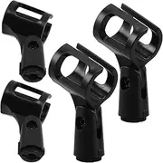 SECFOU 4pcs Small Microphone Clip Mic Clamp for Secure Mounting Lightweight Portable Design Sturdy Construction for Reliable Use Shock Absorption for Stability During Performance