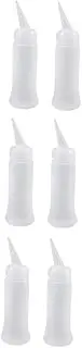6pcs Hair Dry Cleaning Bottle Scale Salon Bottle Hair Dye Containers Liquid Bottle Hair Dye Applicator Bottle Storage Containers Hair Dye Bottle Root Comb Applicator Bottle Plastic
