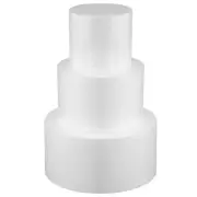 3 Pcs Cake Board Round Foam Dummies Model Square Stand White