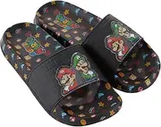 [Nintendo] Boys Mario Slide Sandals - Super Mario Shoes - Mario, Luigi, Kirby and Donkey Kong Slide Sandals Shoes