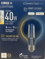 CREE 40-Watt Clear G25 Globe Shape Smart LED Light Bulb w/Standard Medium Base