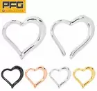 1 Pair 16G Stainless Steel Heart Hinged Segment Hoop Huggie Sleeper Earrings