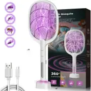 Electric Fly Swatter Zapper Mosquito Swatter Racket Bug Zapper USB Rechargeabl