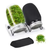 Seed Sprouting Jar Kit with 2 Wide Mouth Jars Bean Sprouts Growing Kit6925