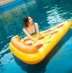 浮板 水上遊戲 浮床 PVC水上充氣披薩浮板 充氣浮床浮墊游泳玩具浮床