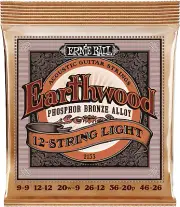 Earthwood 12-String Light Phosphor Bronze Acoustic Guitar Strings - 9-46 Gauge