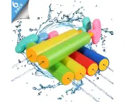 6 Pack Foam Water Blaster Set Pool Toys Water Guns for Kids Water Gun Blaster Shooter Swimming Pool Outdoor Beach Play Game Toy