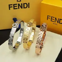 在飛比找Yahoo!奇摩拍賣優惠-YOYO免運~FENDI 芬迪 芬手鐲 經典字母F光面手鐲 