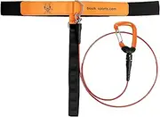 Ropes for Scuba Diving High Elastici Diving Rope with SBR Soft Rubber Wristband -Lost Safe Diving Line for Deep Sea Training 1m Orange
