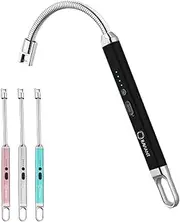 RAVIANT Electric Candle Lighter, Rechargeable Plasma Arc Flameless Windproof Portable USB Lighter, Black