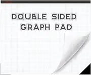 Graph Paper Pad 22"x17", 50 Sheets, Double Sided, 1/4 Inch Grid, 80 GSM, Engineering Drafting Paper for Designers, Blueprint Sketching, Grid-Based Graphing for Architecture, School, Office