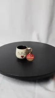 Demdaco Demitasse Espresso Cup Mini Coffee Mug Ornament "Ho Ho Ho Happy Holiday"
