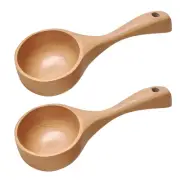 Rice Scooper Espresso Spoon Wooden Water Ladles Smooth Surface Spoons