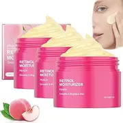 Peach Retinol Serum Moisturizer, Retinol And Niacinamide Face Cream, Facial Soothing And Brightening Moisturizer, Peach Serum Anti-Aging Cream for Face, Retinol Anti-Wrinkle Facial Serum (3 pcs)