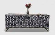 Handmade Bone inlay Media Console Table Bone Inlay furniture, Bone Inlay Chest