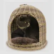 IVANA Pet Basket Bed for Small Cat & Dog- Brown