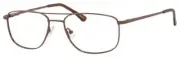 ESQUIRE EQ8832 MEN'S PURE TITANIUM EYEGLASSES 56-18-145 COFFEE WITH SOFT CASE