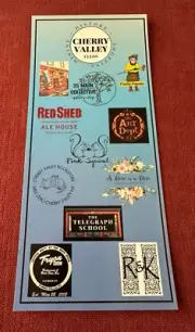 Red Shed Ale House & Brewery Glossy Promo Card Cooperstown Cherry Valley
