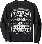 [X.Style] Retro 1995 28th Birthday Decorations 28 Years Old Men Women Sweatshirt ds1520 Sweater (3XL) Black