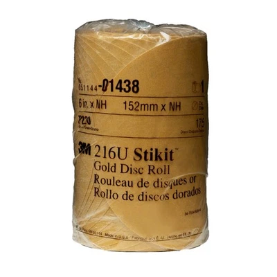 3M� Sandpaper 6 Inch Discs 3M� Stikit� Attachment 220 Grit