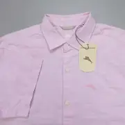 Tommy Bahama Tropical Breezer S/S Button Up Shirt Pink Men's Relaxed Size M