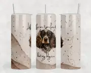 Cocker Spaniel Dog Life Isn't Perfect 20 Oz Skinny Metal Tumbler w/Lid and Straw