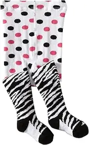 [Jefferies Socks] Baby-Girls Newborn Zebra Tight