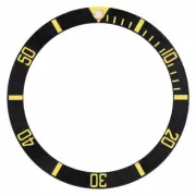 BEZEL INSERT FOR TUDOR SUBMARINER WATCH 94010,76100 9411/0 BLACK GOLD FONT