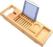 Bamboo Bath Caddy Over Tub Storage Organiser