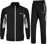[Rdruko] Jogging Suit Men's Set Tracksuit Sports Suit Long Sleeve Leisure Suit Men's Tracksuit for Football