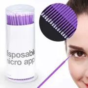 100pcs/Box Women Micro Disposable Extension Mascara Brush Eyelash Cleaning S