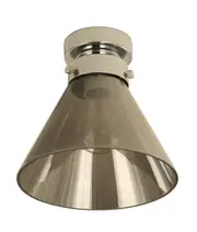 DIY Batten Fix Cone Shape Small Smokey/Chrome