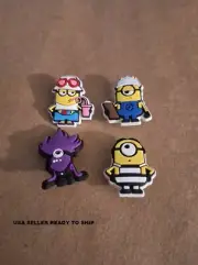 Croc Charms Minons Mixed lot of Minons 4 pieces USA SELLER (Charms Only)