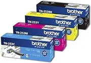 4-Pack Brother TN253 Genuine Toner Combo Pack [1BK, 1C, 1M, 1Y]