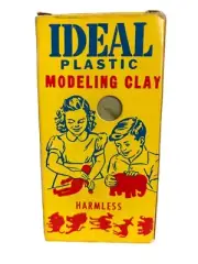 Vintage Ideal Plastic Modeling Clay 9.5oz New In Box Harmless #C