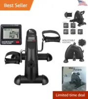 Desk Bike Pedal Exerciser - Leg Exercise, Adjustable Resistance, LCD Display