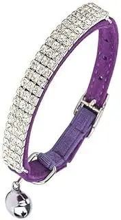 Collar Suede Cat Kitten Puppy Pet Safety Release Adjustable Rhinestone 5 Colours - Durable, Soft, and Stylish - Perfect for Small Pets