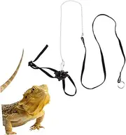 CIYODO Pet Reptile Leash Adjustable Turtle Lizard Training Harness for Outdoor Use Comfortable and Secure Strap Black