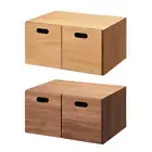 MUJI Stackable Wood Chest 2 Square Drawers OAK WALNUT NEW from Japan