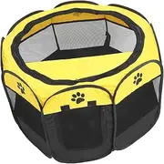 FUTUREORYY Portable Outdoor Dog Playpen Spacious Octagon Pet Tent for Cats Dogs and Animals Durable Oxford Fabric Easy to Clean for Travel and Play Includes Storage Bag