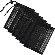 6 Pcs Nylon Storage Mesh Bags, 6 X 4" Mesh Drawstring Bag, Portable Nylon Storage Bags, Small Mesh Bag, Small Travel Stuff Bags
