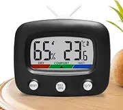 Humidity Gauge Indoor | Room Temperature Hygrometer - TV Shape Digital Hygrometer Temperature Gauge, Household Temperature Humidity Meter Gauge for Room