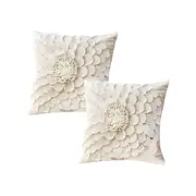 SOGA 2X 45cm Pillow Sunflower Cover 100% Cotton Covers Linen Case Cushion Throw Pillow
