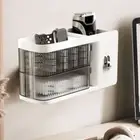 Rotatable Data Cable Storage Box Large Capacity Desktop Shelves for Home