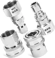 Gogogmee Pressure Washer Hose Quick Connect Adapter 3/8 Inch Swivel Fitting Metal Washer Connector Easy Install